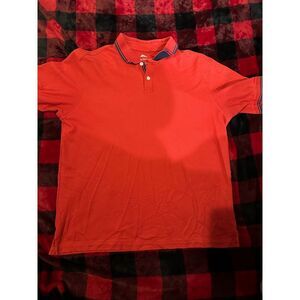Tommy Bahama Polo‎ Shirt Mens Large Red Marlin Supima Cotton Casual Logo